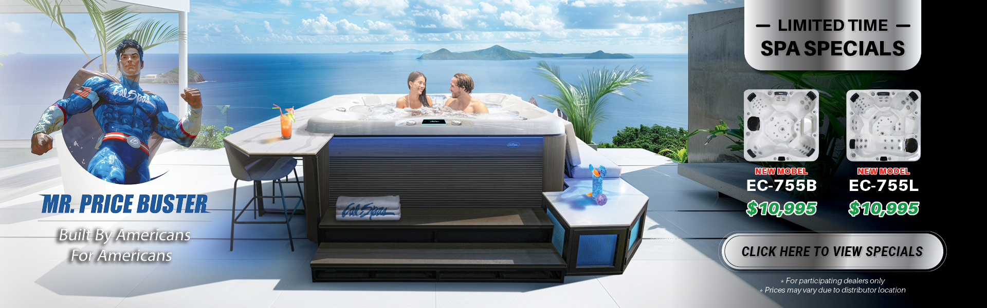 Calspas hot tub being used in a family setting - Centreville